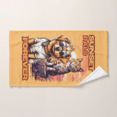 Farbenfrohe Sonnenuntergang Badhandtuch Set (Handtuch)