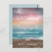 Farbenfrohe Sonnenuntergang Beerdigung Postkarte (Vorne/Hinten)