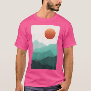 Farbenfrohe Sonnenuntergang Bergerlebnis Design Au T-Shirt