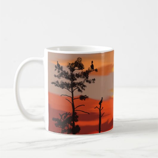 Farbenfrohe Sonnenuntergang-Tasse Kaffeetasse (Links)