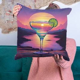 Farbenfrohe Sonnenuntergänge Margarita Pillow Kissen