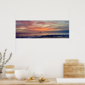 Farbenfrohe Sonnenuntergänge & Sailboat - Venice B Poster (Küche)