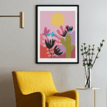 Farbenfrohe Sonnenwüste moderne Kakteen Deko Art P