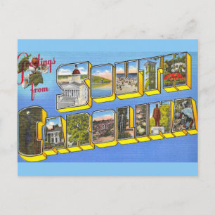 Farbenfrohe South Carolina Gruß Postkarte