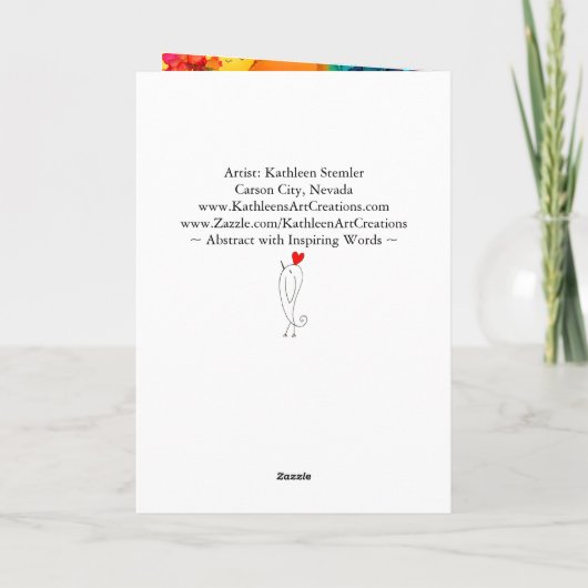 Farbenfrohe soziale Distanzausdrücke Grußkarte Karte (Rückseite)