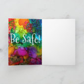 Farbenfrohe soziale Distanzausdrücke Grußkarte Karte (Innenseite)