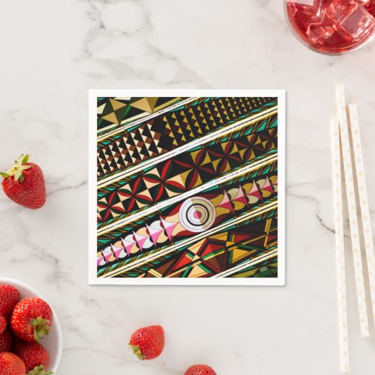 Farbenfrohe spanische Architektur Serviette (Beispiel)