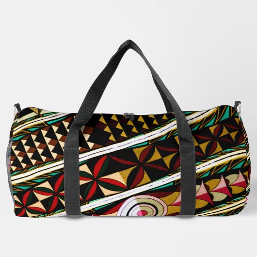 Farbenfrohe spanische Decke Duffle Bag (Rückseite)