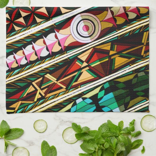 Farbenfrohe spanische Decke Geschirrtuch (Gefaltet)