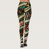 Farbenfrohe spanische Decke Leggings (Rückseite)