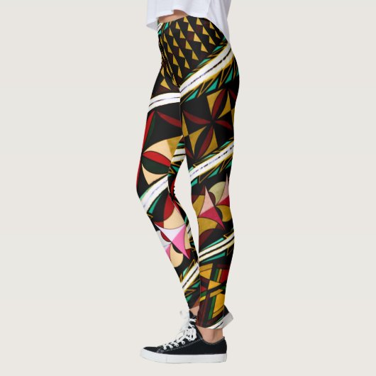 Farbenfrohe spanische Decke Leggings (Links)