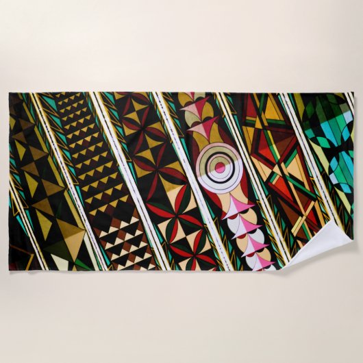 Farbenfrohe spanische Decke Strandtuch (Vorderseite)