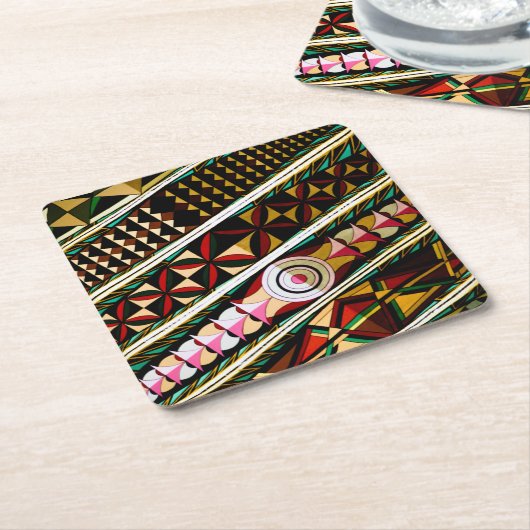 Farbenfrohe spanische Deckenarchitektur Rechteckiger Pappuntersetzer (angewinkelt)