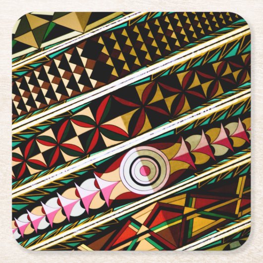 Farbenfrohe spanische Deckenarchitektur Rechteckiger Pappuntersetzer (Vorderseite)