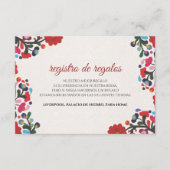 Farbenfrohe spanische Hochzeit mit Blumen Begleitkarte (Vorderseite)