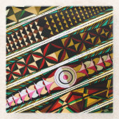 Farbenfrohe Spanische Kirchendecke Glasuntersetzer (Vorderseite)