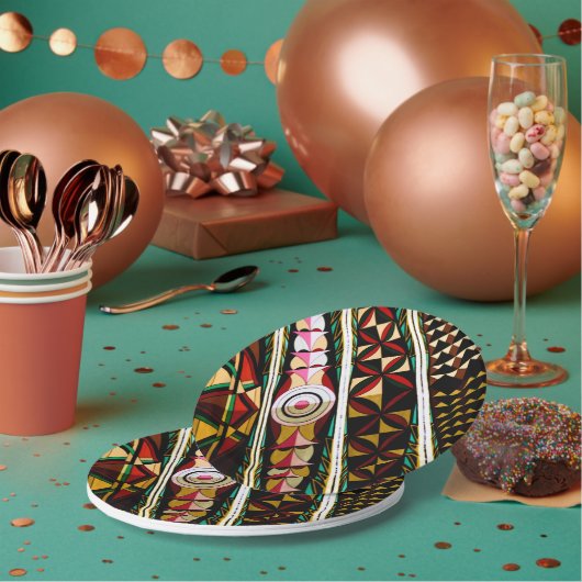 Farbenfrohe Spanische Kirchendecke Pappteller (Multi)