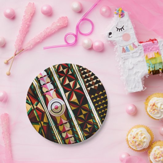 Farbenfrohe Spanische Kirchendecke Pappteller (Party)