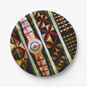 Farbenfrohe Spanische Kirchendecke Pappteller (Vorderseite)