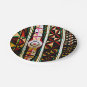 Farbenfrohe Spanische Kirchendecke Pappteller (Schrägansicht)