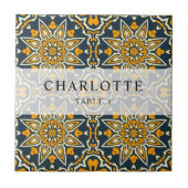 Farbenfrohe Spanische Pattern Hochzeitstil-Platzka Fliese (Vorderseite)