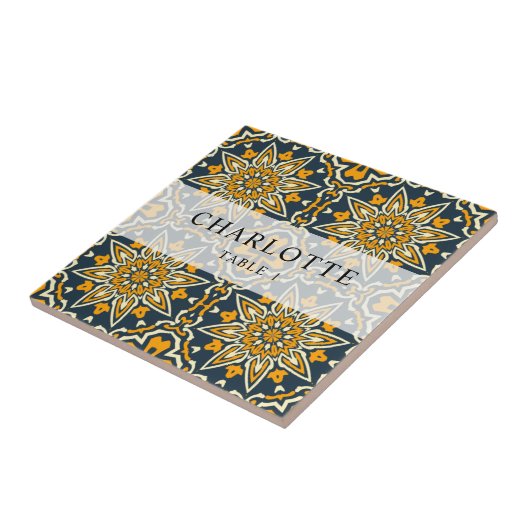 Farbenfrohe Spanische Pattern Hochzeitstil-Platzka Fliese (Seite)