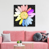 Farbenfrohe Sparkling Daisy Leinwanddruck (Insitu (Wohnzimmer))