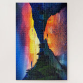 Farbenfrohe Sparkling Yellowstone River Landschaft Puzzle (Vertikal)