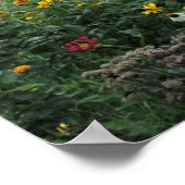 Farbenfrohe Spätsommer Tal Wilde Mullein Poster (Ecke)