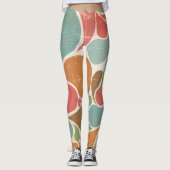 Farbenfrohe Spatter: Abstraktes Retro-Muster. Leggings (Vorderseite)