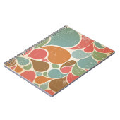 Farbenfrohe Spatter: Abstraktes Retro-Muster. Notizblock (Linke Seite)