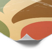 Farbenfrohe Spatter: Abstraktes Retro-Muster. Poster (Ecke)