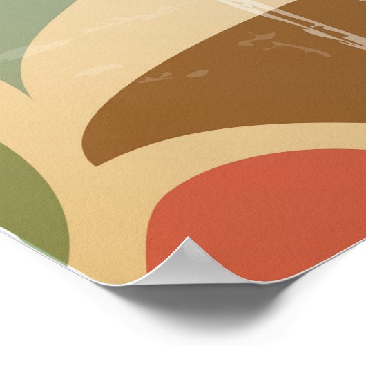 Farbenfrohe Spatter: Abstraktes Retro-Muster. Poster (Ecke)