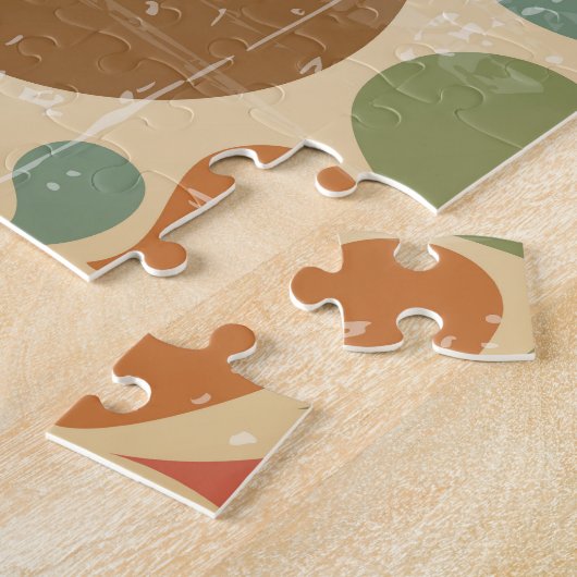 Farbenfrohe Spatter: Abstraktes Retro-Muster. Puzzle (Seite)