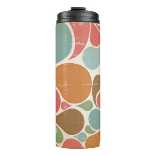Farbenfrohe Spatter: Abstraktes Retro-Muster. Thermosbecher