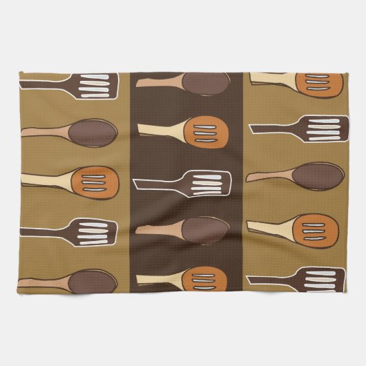 Farbenfrohe Spatula Küche Kochutensilien Geschirrtuch (Horizontal)