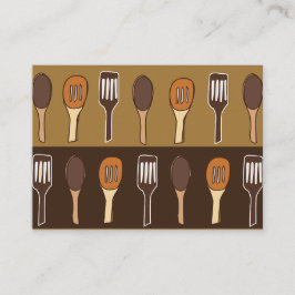 Farbenfrohe Spatula Küche Restaurant Catering Visitenkarte