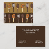 Farbenfrohe Spatula Küche Restaurant Catering Visitenkarte (Vorne/Hinten)