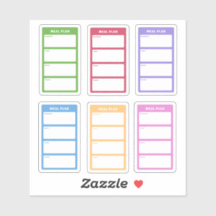 Farbenfrohe Speisen Aufkleber