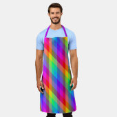Farbenfrohe Spektralrisen Schürze (Getragen)