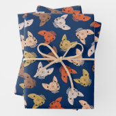 Farbenfrohe Sphynx Cat Geschenkpapier Set (Beispiel)