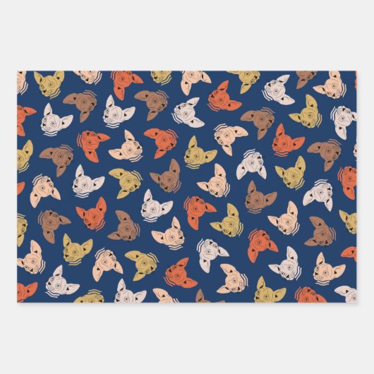 Farbenfrohe Sphynx Cat Geschenkpapier Set (Vorderseite)