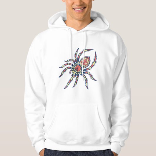 Farbenfrohe Spider Hoodie (Vorderseite)