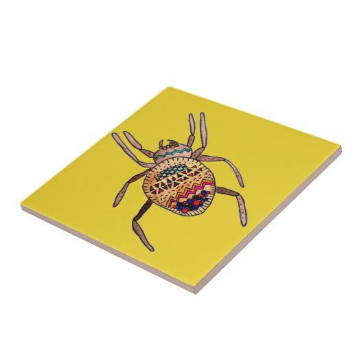 Farbenfrohe Spiderkunst Fliese (Seite)