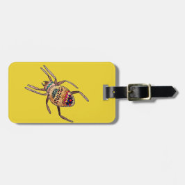 Farbenfrohe Spiderkunst Gepäckanhänger