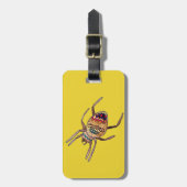Farbenfrohe Spiderkunst Gepäckanhänger (Vorderseite vertikal)