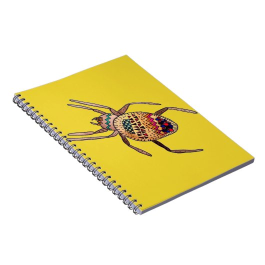 Farbenfrohe Spiderkunst Notizblock (Rechte Seite)