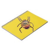 Farbenfrohe Spiderkunst Notizblock (Linke Seite)