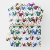 Farbenfrohe Spiegelung Muster Spooky Funny Hallowe Geschenkpapier Set (Beispiel)