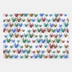 Farbenfrohe Spiegelung Muster Spooky Funny Hallowe Geschenkpapier Set